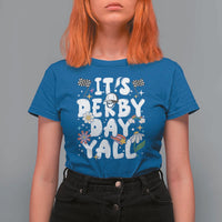It's Derby Day Y'All T Shirt For Women Retro Groovy KY Horse Racing