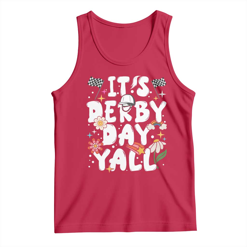 It's Derby Day Y'All Tank Top Retro Groovy KY Horse Racing