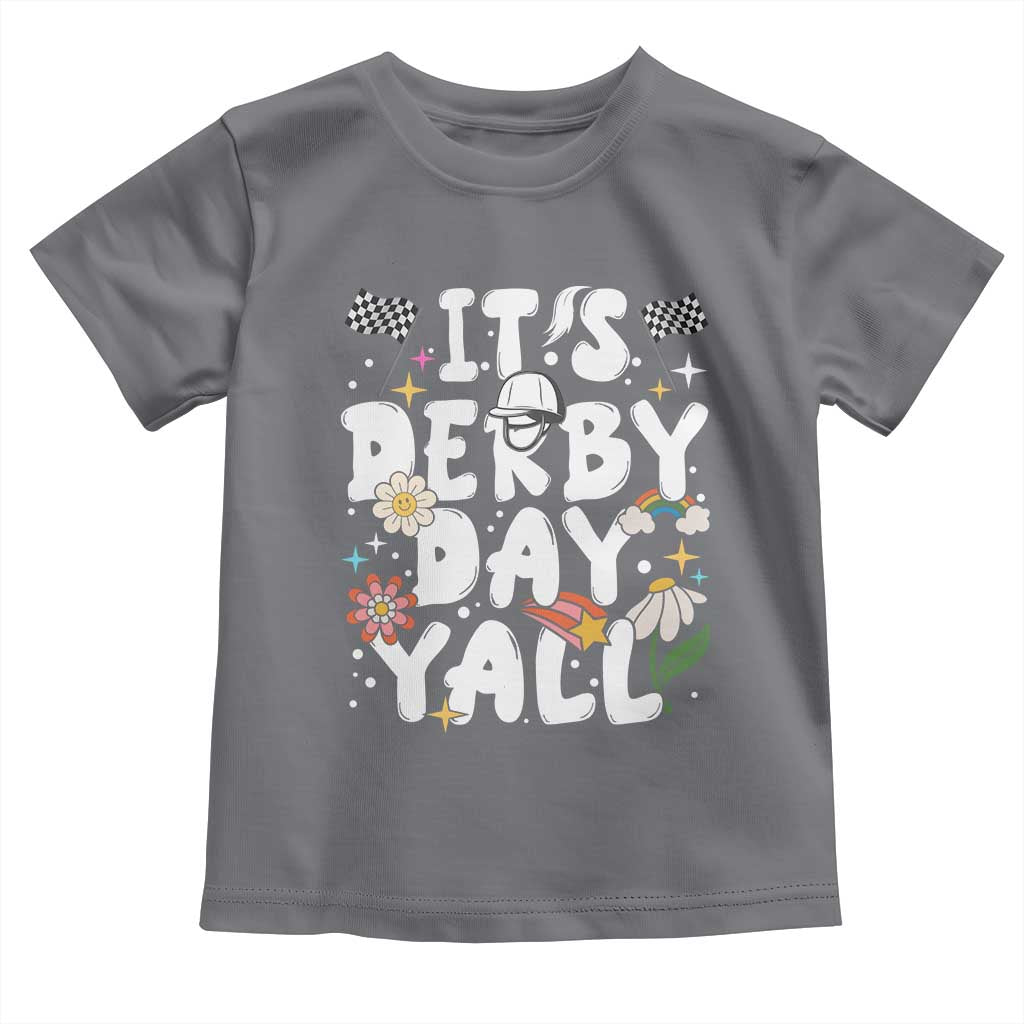 It's Derby Day Y'All Toddler T Shirt Retro Groovy KY Horse Racing