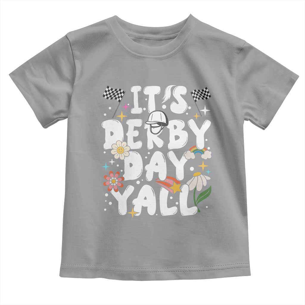 It's Derby Day Y'All Toddler T Shirt Retro Groovy KY Horse Racing