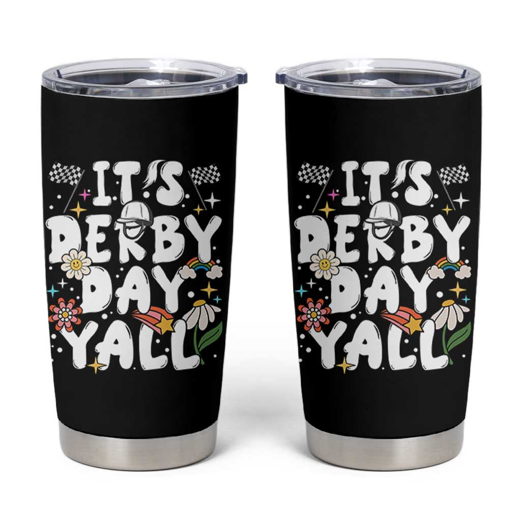 It's Derby Day Y'All Tumbler Cup Retro Groovy KY Horse Racing