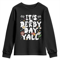 It's Derby Day Y'All Youth Sweatshirt Retro Groovy KY Horse Racing