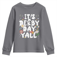 It's Derby Day Y'All Youth Sweatshirt Retro Groovy KY Horse Racing