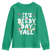 It's Derby Day Y'All Youth Sweatshirt Retro Groovy KY Horse Racing