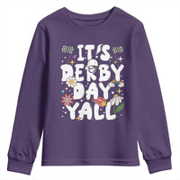 It's Derby Day Y'All Youth Sweatshirt Retro Groovy KY Horse Racing