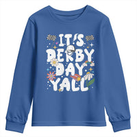 It's Derby Day Y'All Youth Sweatshirt Retro Groovy KY Horse Racing
