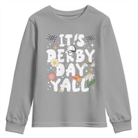 It's Derby Day Y'All Youth Sweatshirt Retro Groovy KY Horse Racing
