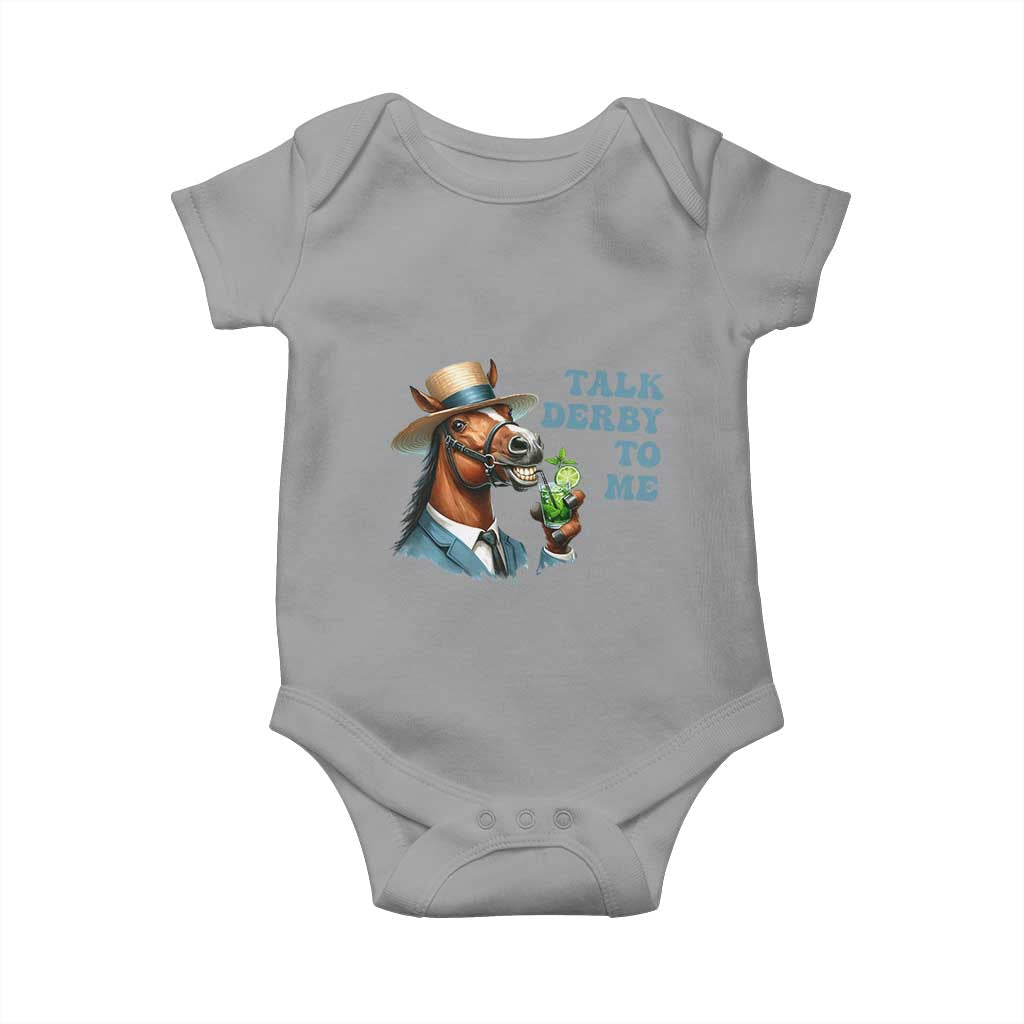 Talk Derby To Me Baby Onesie Funny Horse Racing KY Racing Day