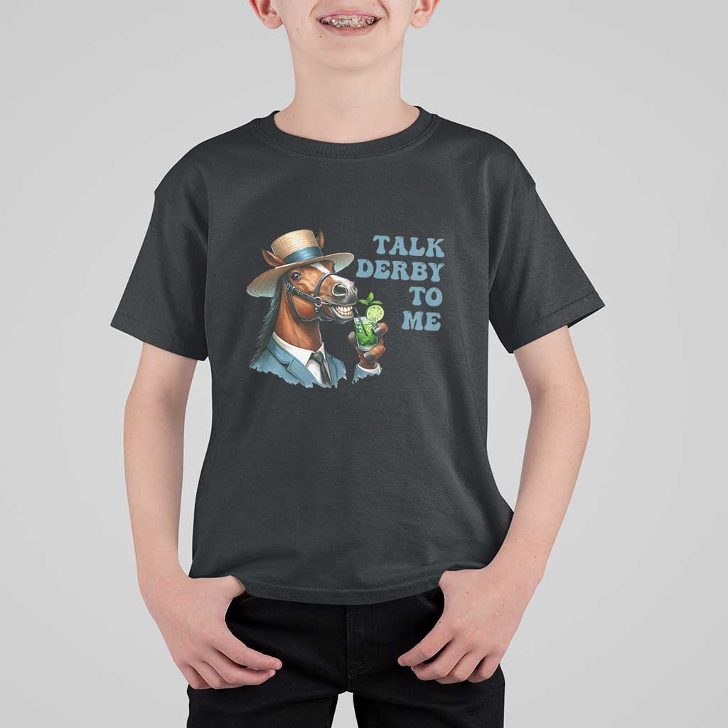 Talk Derby To Me T Shirt For Kid Funny Horse Racing KY Racing Day