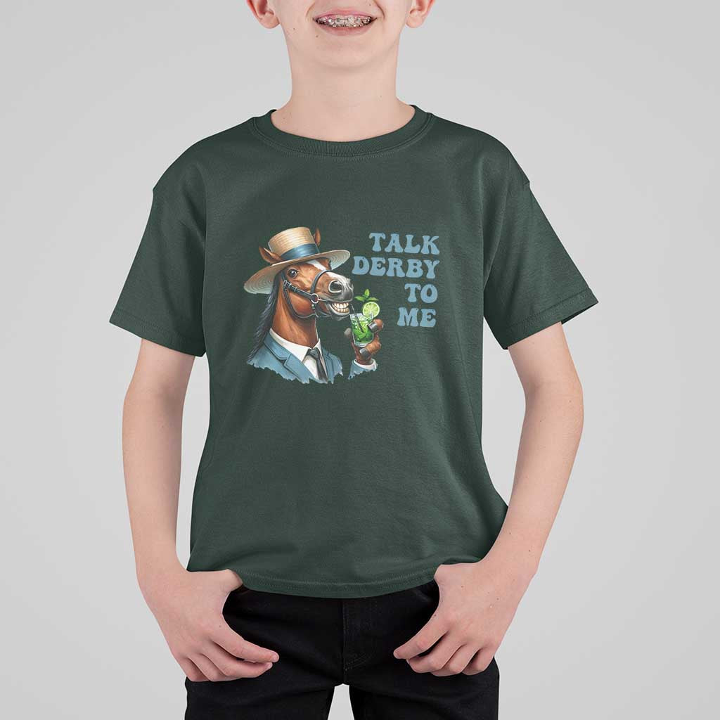 Talk Derby To Me T Shirt For Kid Funny Horse Racing KY Racing Day
