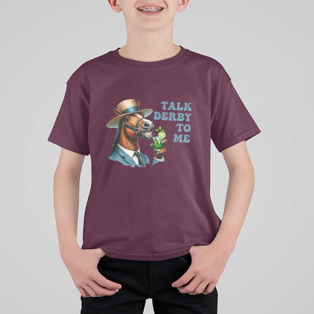 Talk Derby To Me T Shirt For Kid Funny Horse Racing KY Racing Day