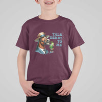 Talk Derby To Me T Shirt For Kid Funny Horse Racing KY Racing Day