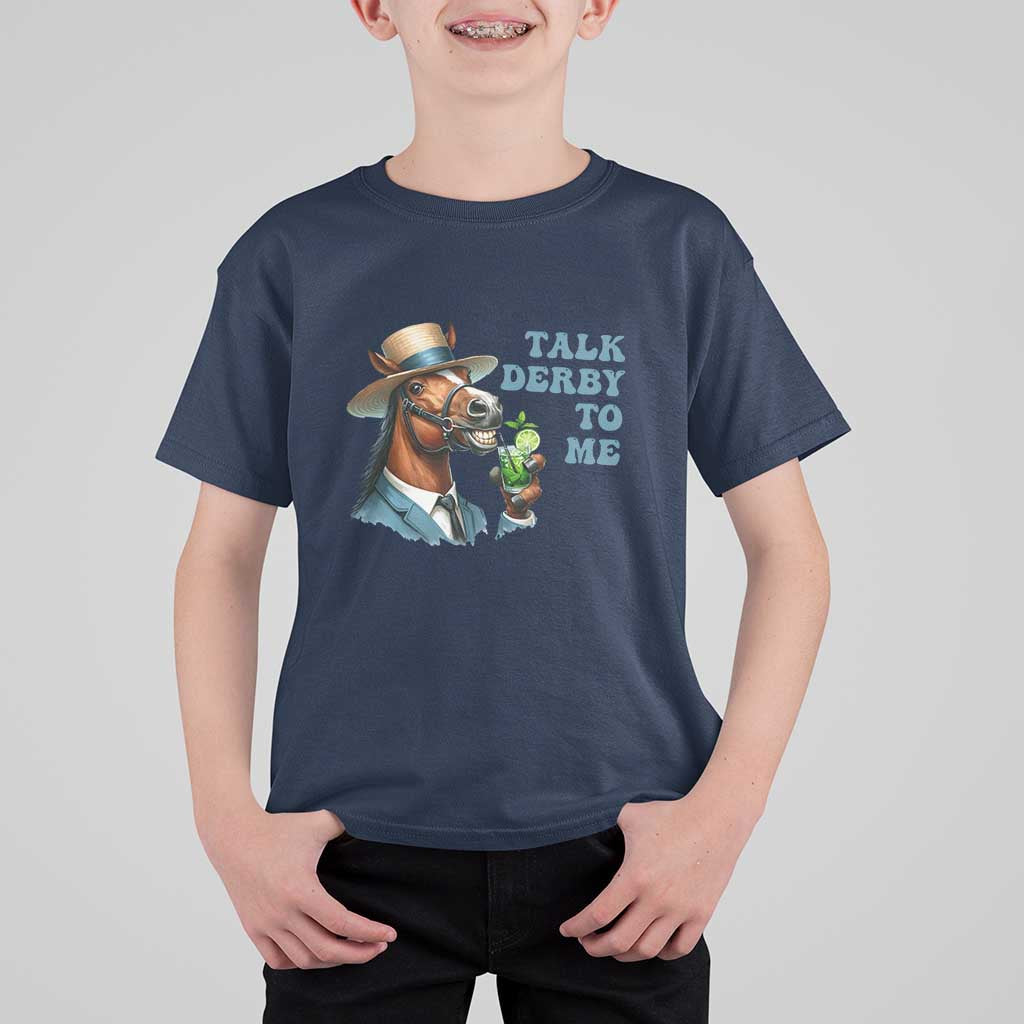 Talk Derby To Me T Shirt For Kid Funny Horse Racing KY Racing Day