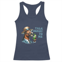 Talk Derby To Me Racerback Tank Top Funny Horse Racing KY Racing Day