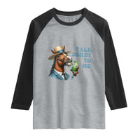 Talk Derby To Me Raglan Shirt Funny Horse Racing KY Racing Day