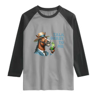Talk Derby To Me Raglan Shirt Funny Horse Racing KY Racing Day