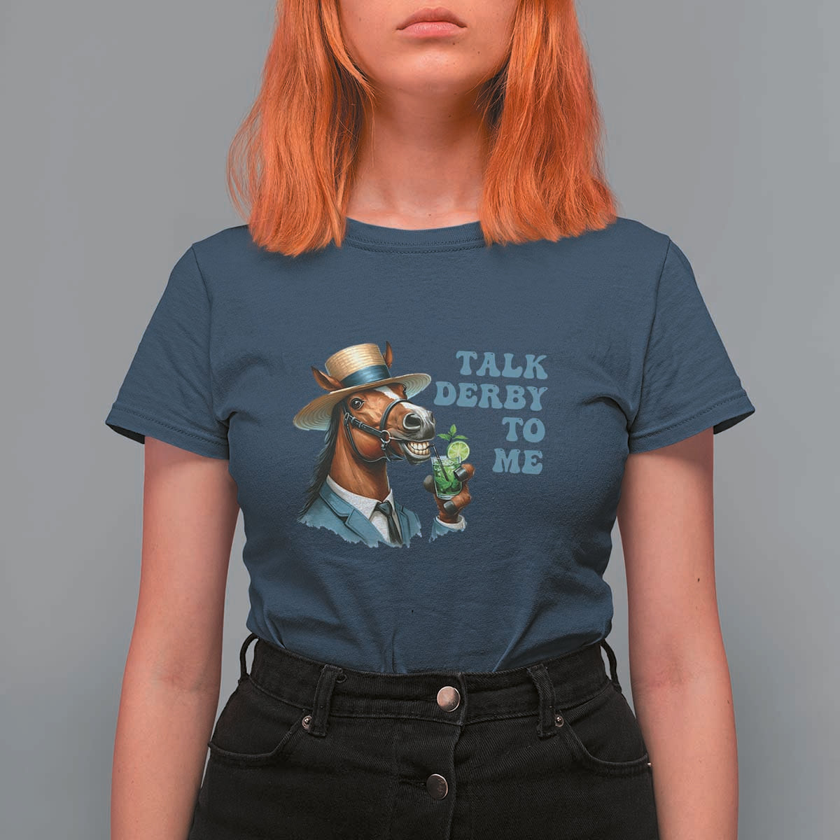 Talk Derby To Me T Shirt For Women Funny Horse Racing KY Racing Day