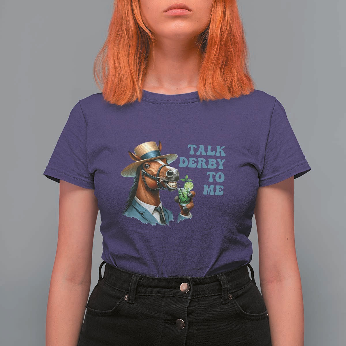 Talk Derby To Me T Shirt For Women Funny Horse Racing KY Racing Day