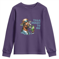 Talk Derby To Me Youth Sweatshirt Funny Horse Racing KY Racing Day