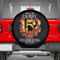 Celebrating 152 Years Horse Racing Anniversary Horseshoe Graphic Spare Tire Cover Elegant Run Lucky Charm Floral 152nd Anniversary