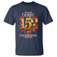 Celebrating 152 Years Horse Racing Anniversary Horseshoe Graphic T Shirt Elegant Run Lucky Charm Floral 152nd Anniversary