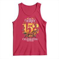 Celebrating 152 Years Horse Racing Anniversary Horseshoe Graphic Tank Top Elegant Run Lucky Charm Floral 152nd Anniversary
