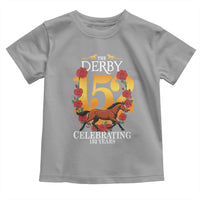 Celebrating 152 Years Horse Racing Anniversary Horseshoe Graphic Toddler T Shirt Elegant Run Lucky Charm Floral 152nd Anniversary