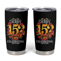 Celebrating 152 Years Horse Racing Anniversary Horseshoe Graphic Tumbler Cup Elegant Run Lucky Charm Floral 152nd Anniversary