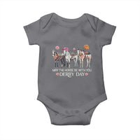 May The Horse Be With You Derby Day 2026 Baby Onesie Funny Horse Racing Triple Horse Equestrian Graphic