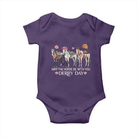 May The Horse Be With You Derby Day 2026 Baby Onesie Funny Horse Racing Triple Horse Equestrian Graphic