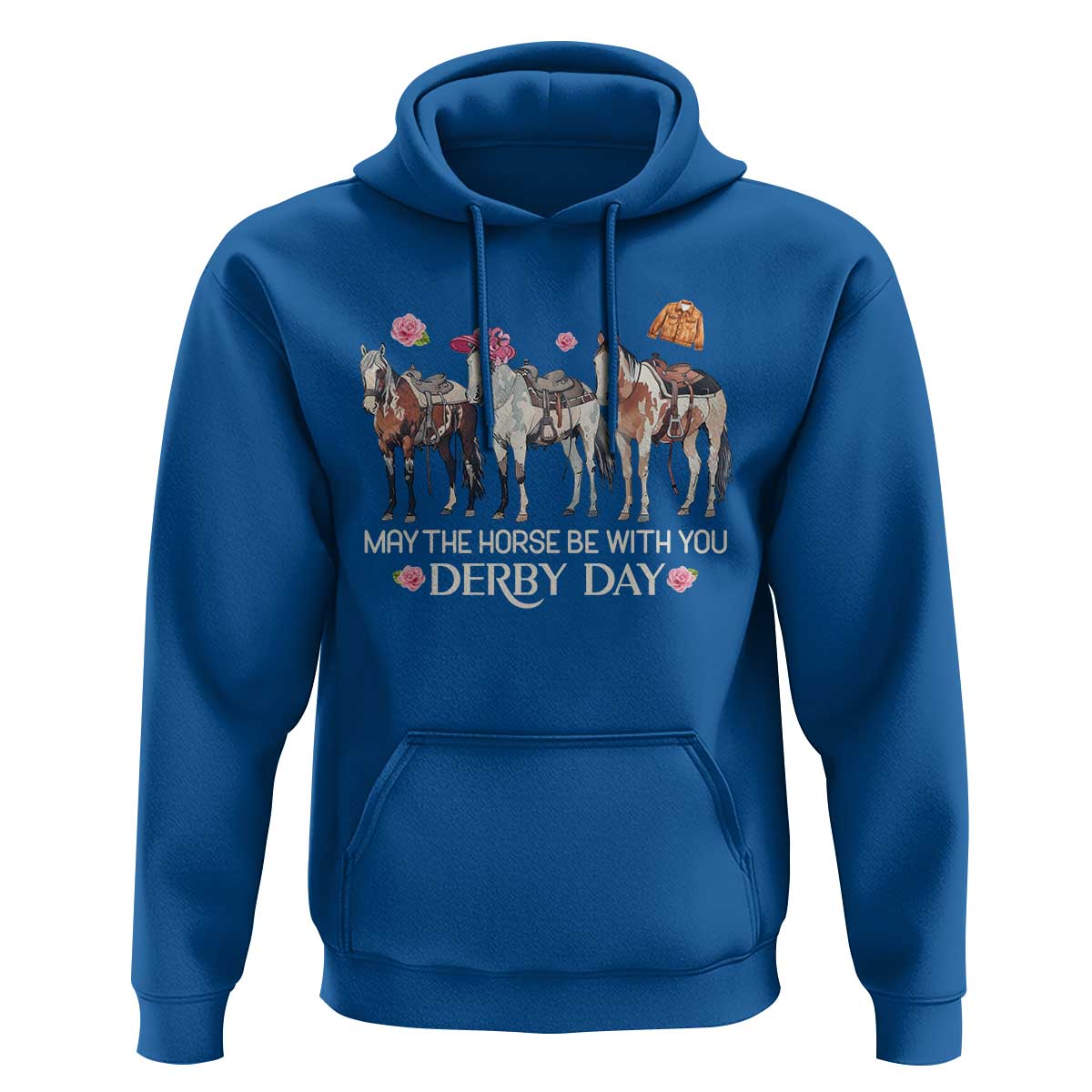 May The Horse Be With You Derby Day 2026 Hoodie Funny Horse Racing Triple Horse Equestrian Graphic