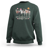 May The Horse Be With You Derby Day 2026 Sweatshirt Funny Horse Racing Triple Horse Equestrian Graphic
