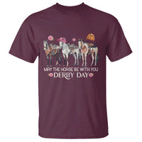 May The Horse Be With You Derby Day 2026 T Shirt Funny Horse Racing Triple Horse Equestrian Graphic