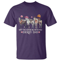 May The Horse Be With You Derby Day 2026 T Shirt Funny Horse Racing Triple Horse Equestrian Graphic