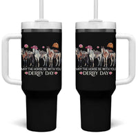 May The Horse Be With You Derby Day 2026 Tumbler With Handle Funny Horse Racing Triple Horse Equestrian Graphic