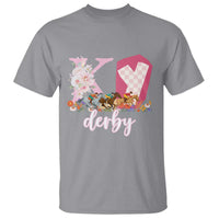 Retro Floral KY Horse Racing Graphic T Shirt Pink Gingham Southern Belle Derby Day Aesthetic