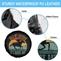 Hold My Bourbon It’s Derby Day Vintage Sunset Spare Tire Cover Funny Horse Racing Enthusiast Retro Graphic