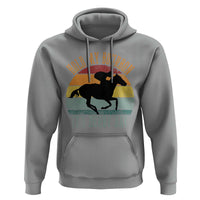 Hold My Bourbon It’s Derby Day Vintage Sunset Hoodie Funny Horse Racing Enthusiast Retro Graphic