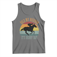 Hold My Bourbon It’s Derby Day Vintage Sunset Tank Top Funny Horse Racing Enthusiast Retro Graphic
