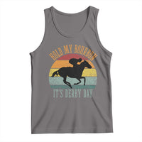 Hold My Bourbon It’s Derby Day Vintage Sunset Tank Top Funny Horse Racing Enthusiast Retro Graphic