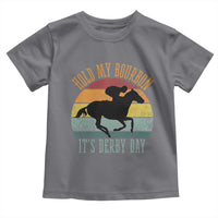 Hold My Bourbon It’s Derby Day Vintage Sunset Toddler T Shirt Funny Horse Racing Enthusiast Retro Graphic