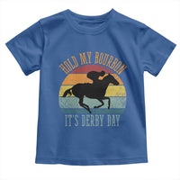 Hold My Bourbon It’s Derby Day Vintage Sunset Toddler T Shirt Funny Horse Racing Enthusiast Retro Graphic