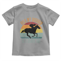 Hold My Bourbon It’s Derby Day Vintage Sunset Toddler T Shirt Funny Horse Racing Enthusiast Retro Graphic