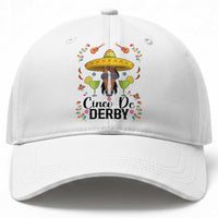 Cinco De Derby Funny Horse Racing Fiesta Baseball Cap Mexican Sombrero and Margarita Horse Lover
