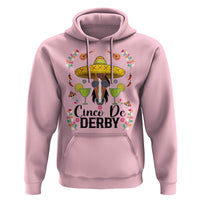 Cinco De Derby Funny Horse Racing Fiesta Hoodie Mexican Sombrero and Margarita Horse Lover
