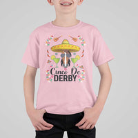 Cinco De Derby Funny Horse Racing Fiesta T Shirt For Kid Mexican Sombrero and Margarita Horse Lover