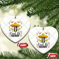 Cinco De Derby Funny Horse Racing Fiesta Ceramic Ornament Mexican Sombrero and Margarita Horse Lover