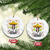 Cinco De Derby Funny Horse Racing Fiesta Ceramic Ornament Mexican Sombrero and Margarita Horse Lover