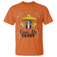 Cinco De Derby Funny Horse Racing Fiesta T Shirt Mexican Sombrero and Margarita Horse Lover