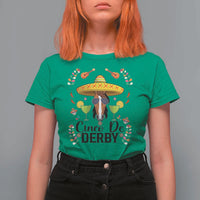 Cinco De Derby Funny Horse Racing Fiesta T Shirt For Women Mexican Sombrero and Margarita Horse Lover